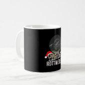 Rottweiler - Kerstmis is beter met een Rottweiler Koffiemok (Voorkant links)