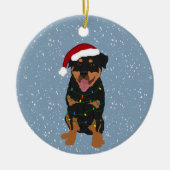 Rottweiler Kerstmis Keramisch Ornament (Voorkant)