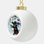 Rottweiler Kerstmis Keramische Bal Ornament (Rechts)