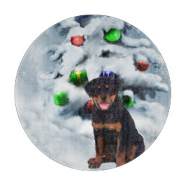 Rottweiler Kerstmis Snijplank