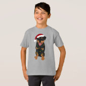 Rottweiler Kerstmis T-shirt (Voorkant volledig)