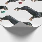 Rottweiler kerstpapier cadeaupapier (Hoek)