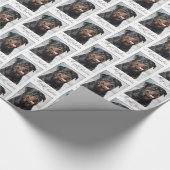 Rottweiler kerstpapier cadeaupapier (Hoek)