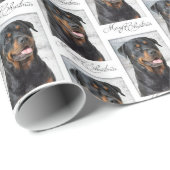 Rottweiler kerstpapier cadeaupapier (Rol Hoek)
