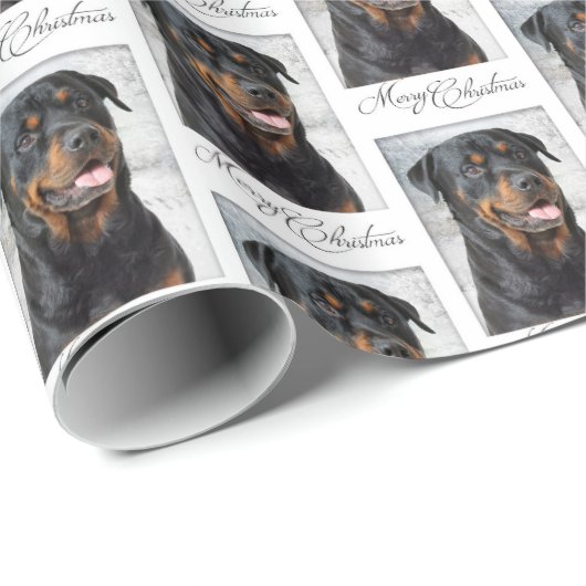 Rottweiler kerstpapier cadeaupapier (Rol Hoek)