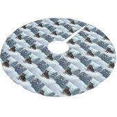 Rottweiler Kerstsneeuw winter Sierkussen Kerstboom Rok (Gekanteld)