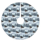 Rottweiler Kerstsneeuw winter Sierkussen Kerstboom Rok (Voorkant)