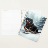 Rottweiler Kerstsneeuw winter Sierkussen Planner (Display)