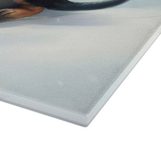 Rottweiler Kerstsneeuw winter Sierkussen Snijplank (Hoek)