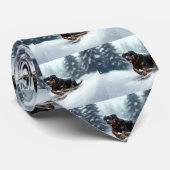 Rottweiler Kerstsneeuw winter Sierkussen Stropdas (Opgerold)