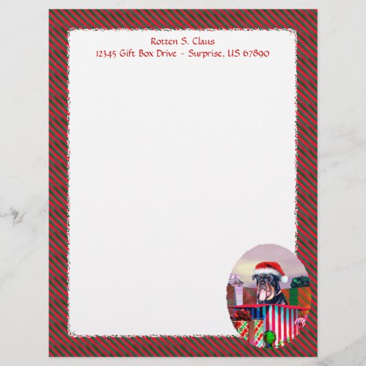 Rottweiler-kerstverrassing (Voorkant)