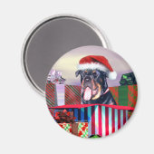 Rottweiler-kerstverrassing Magneet (Voorkant / Achterkant)