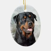 Rottweiler-kerstversiering Keramisch Ornament (Achterkant)