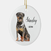 Rottweiler-kerstversiering Keramisch Ornament (Rechts)