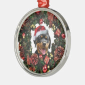 Rottweiler-kerstversiering Metalen Ornament (Links)
