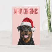 Rottweiler Kerstvreugde Kaart (Voorkant)