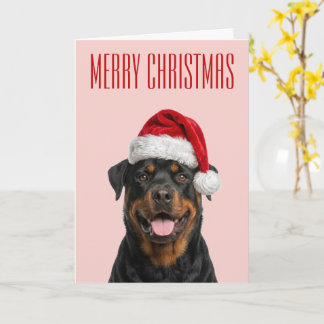 Rottweiler Kerstvreugde Kaart