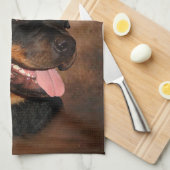 Rottweiler Kitchen Towel Theedoek (Quarter Fold)