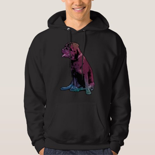 Rottweiler Kleurrijk Hoodie (Voorkant)