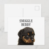 rottweiler knuffel buddy puppy briefkaart (Voorkant / Achterkant)