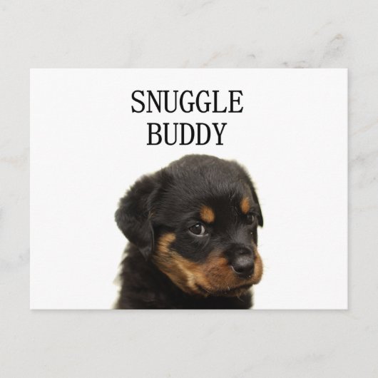 rottweiler knuffel buddy puppy briefkaart (Voorkant)