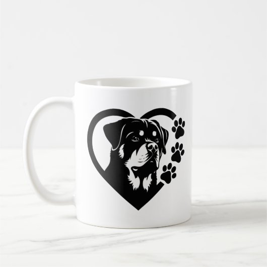 Rottweiler Koffiemok (Links)
