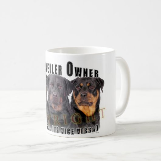 Rottweiler Koffiemok (Voorkant rechts)