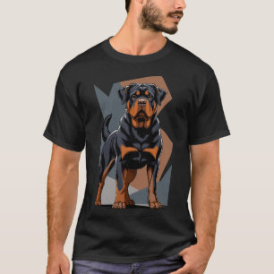 Rottweiler Koninklijk: Kracht in Elke Pixel T-shirt
