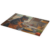 Rottweiler Kookt in Keuken Snijplank (Hoek)