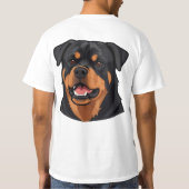 Rottweiler Kopportret T-shirt (Achterkant)