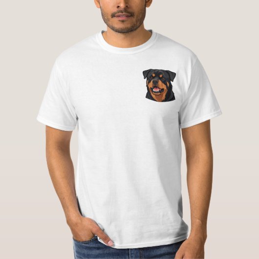 Rottweiler Kopportret T-shirt (Voorkant)