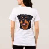 Rottweiler Kopportret Tri-Blend Shirt (Achterkant)
