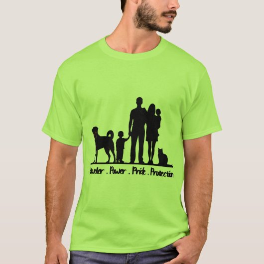 Rottweiler - Kracht - Trots - Bescherming T-shirt (Voorkant)