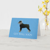 Rottweiler krijgt snel een goed ontwerp kaart (Gele Bloem)