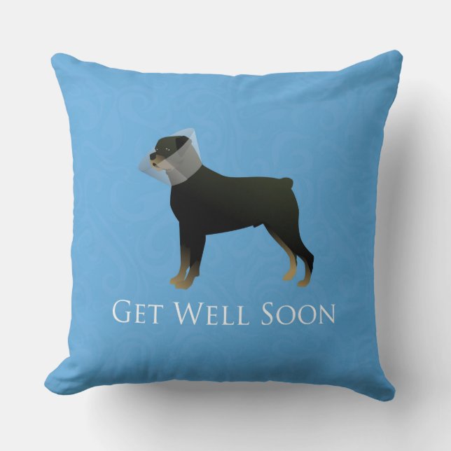 Rottweiler krijgt snel een goed ontwerp kussen (Voorkant)