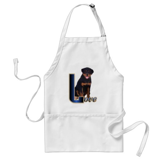 Rottweiler Kunst Cadeaus Standaard Schort (Voorkant)