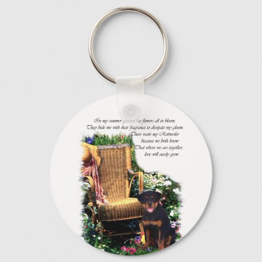 Rottweiler Kunstcadeaus Sleutelhanger (Voorkant)