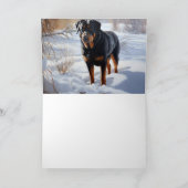 Rottweiler Laat het sneeuwen Kerstmis Kaart (Binnen)