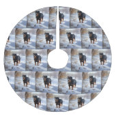 Rottweiler Laat het sneeuwen Kerstmis Kerstboom Rok (Voorkant)