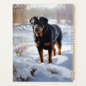 Rottweiler Laat het sneeuwen Kerstmis Planner (Achterkant)