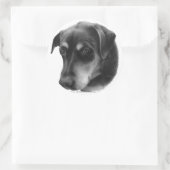 Rottweiler-Lab Mix Ronde Sticker (Tas)