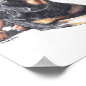 Rottweiler Laden Hond Art Afdrukken Poster (Hoek)