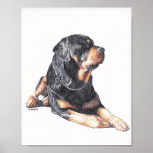 Rottweiler Laden Hond Art Afdrukken Poster
