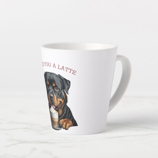Rottweiler Latte Latte Mok (Rechterhoek)
