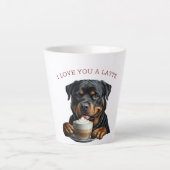 Rottweiler Latte Latte Mok (Voorkant)