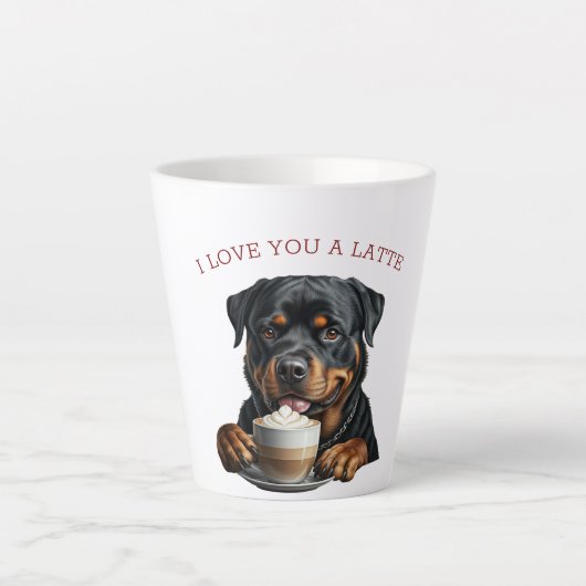 Rottweiler Latte Latte Mok (Voorkant)