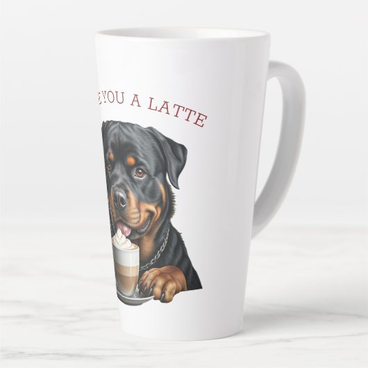 Rottweiler Latte Latte Mok (Rechterhoek)
