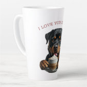 Rottweiler Latte Latte Mok (Linkerhoek)