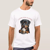 Rottweiler Latte T-shirt (Voorkant)