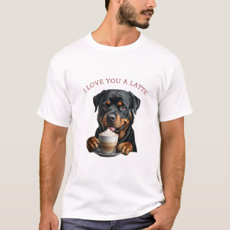 Rottweiler Latte T-shirt
